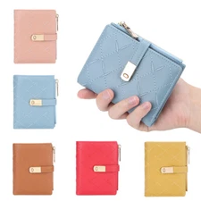Women's Wallet Small PU Leather ID Credit Card Holder Bifold Mini Purse Pocket