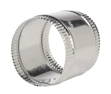 4-Inch HVAC Dryer Coupler Collar Splicer Crimped Sheet-Metal Flex Duct-Connector