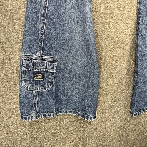 Vintage Y2K Angels Cargo Pocket Jeans Flare Bootcut Denim Juniors Size 11 - Picture 4 of 19