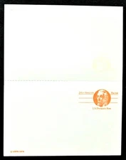 1978 US Sc. #UY29 mint (10) cent postal reply card, unfolded, very good shape