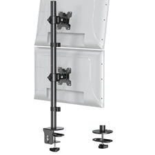 Vertical Dual Monitor Stand, Stacked Monitor Mount for 2 Screen Max 32 inches...