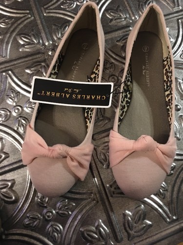 Charles Albert Women's Knotted Front Canvas Round Toe Ballet Flats Size 10 Blush - Picture 11 of 12