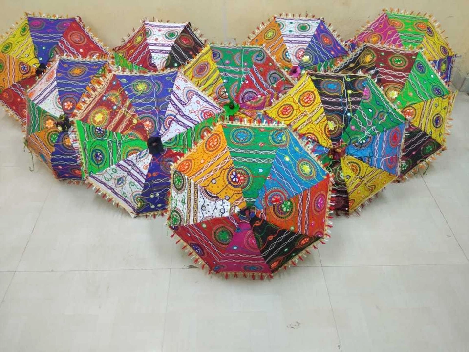 Wholesale Lot Of 10 PC Wedding Decorative Umbrella Traditional Decor Sun Parasol - Image 4 of 4