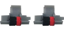 2 Pack IR-40T IR40T Black and Red Ink Roller Ribbon Cartridge Replacement NEW