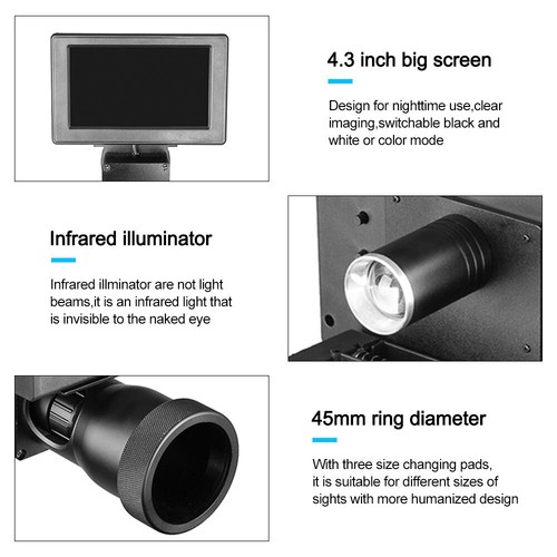 Hunting 1080P 4.3" Night Vision Device DIY Infrared Optic Sight Scope Riflescope - Picture 7 of 9