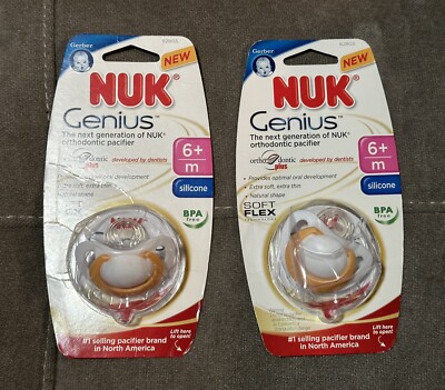 NUK Genius orthodontic pacifier - NEW - BPA Free - 6+ months, Size 2 Orange
