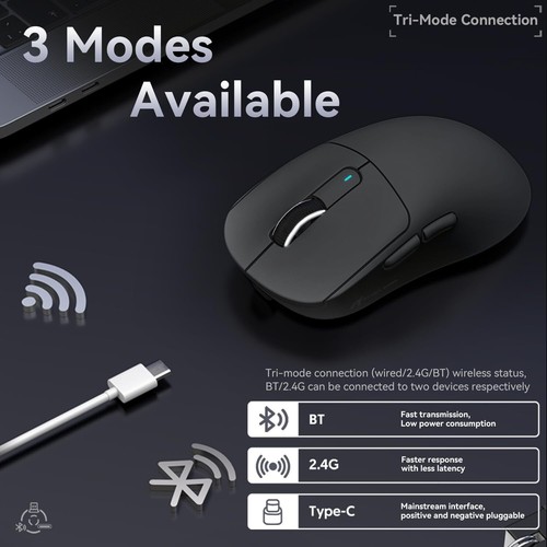 ATTACK SHARK X3 49g SUPERLIGHT Gaming Mouse PixArt PAW3395 BT/2.4 Wireless/Wired - Picture 13 of 70