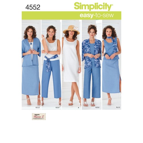 SIMPLICITY 4552 MISSES WOMEN'S SEPARATES Sewing Pattern Sizes 10-18 & 20W-28W