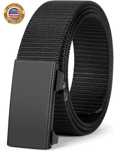 Ratchet Web Belt Men, Nylon Golf Adjustable Work Men'S Belt with Casual Pants ⭐️ - Picture 1 of 8