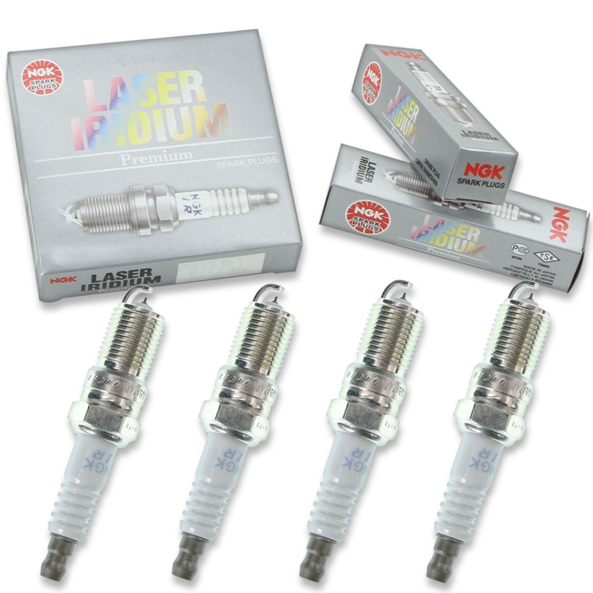 4 pcs NGK Laser Iridium Spark Plugs for 2003-2005 Mazda 6 2.3L L4 - Engine la