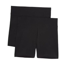 Womens 2 Pack 5'' Active Bike Shorts Medium Deep Black/Deep Black