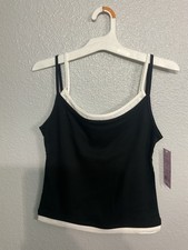 Wild Fable black With White Trim Women s Spaghetti Strap Tank Size Small New