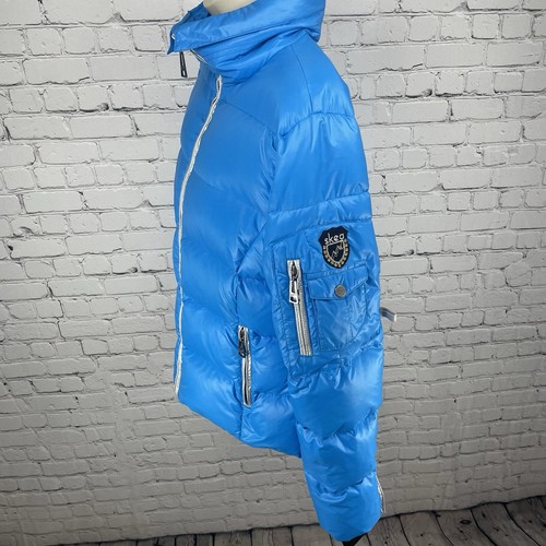 Giacca da sci SKEA blu puffer piumino d'oca isolato tasche con cerniera taglia 10 - Foto 9 di 20