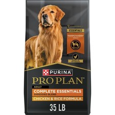 Purina Pro Plan Adult Shredded Blend Chicken  Rice Formula Dry Dog Food 35lbs
