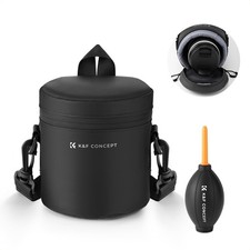 Camera Lens Pouch Case, Waterproof Zipper Lens Protective Bag, Shockproof All...