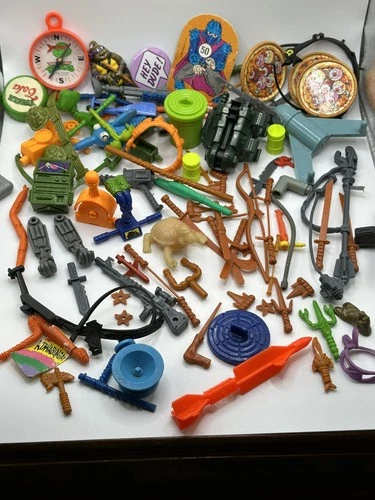 Huge Vintage Teenage Mutant Ninja Turtles TMNT Accessories Lot