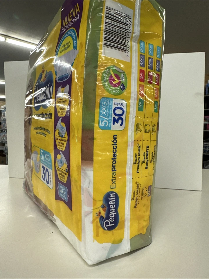 Paquete de 30 pañales Pequenin Extraproteccion extra grandes caducados 24/01 Foto 3 de 4