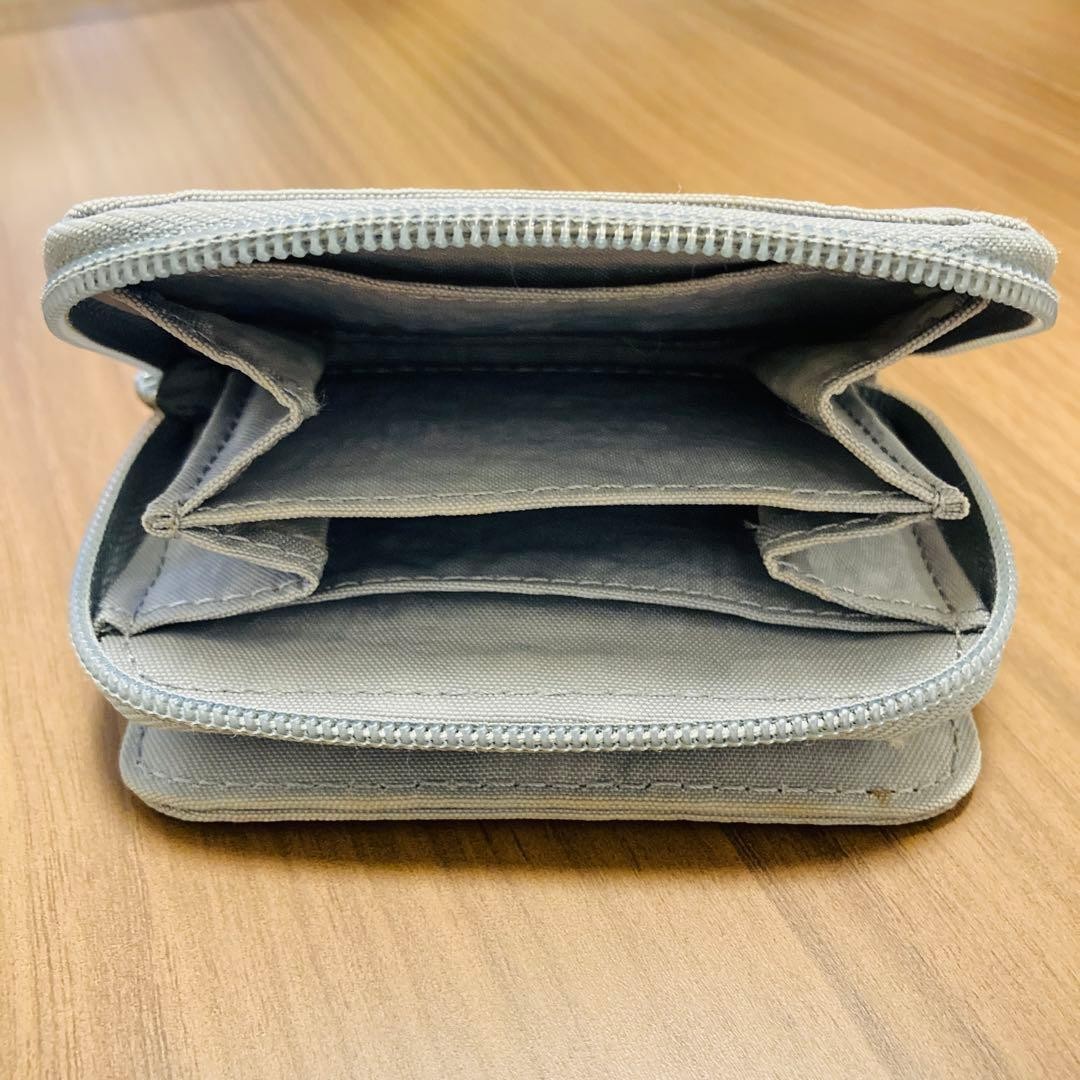 Kipling Leather Mini Wallet Gray Compact Used - image 9