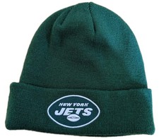 New York Jets NFL Green Cuffed Beanie Winter Hat Knit Cap Fanatics