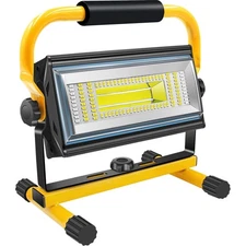 100W COB Rechargeable Work Light, 7000LM Cordless LED Work Lights, Waterproof...