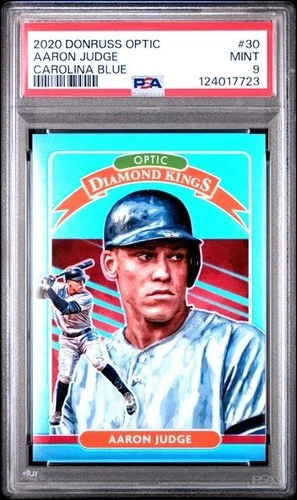 Aaron Judge 2020 Donruss Optic Carolina Blue #30 49/50 PSA 9