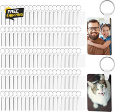 300 Pcs Sublimation Keychain Blanks Bulk Double Side Heat Transfer