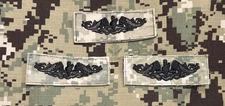 US Navy Submarine Warfare Badges (3) Sew-On NWU Type III USN
