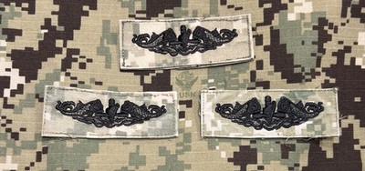 US Navy Submarine Warfare Badges (3) Sew-On NWU Type III USN