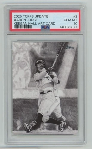 2025 Topps Update Keegan Hall Art Aaron Judge PSA 10 New York Yankees #KHAC-2