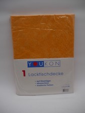 Youkon Lacktischdecke PVC Tischdecke Rund Ø 160 cm - Orange - Unbenutzt