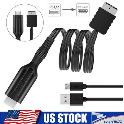 For Sony PS1/ PS2 to HDMI Adapter Game Console Audio Video Converter Cable Cord~