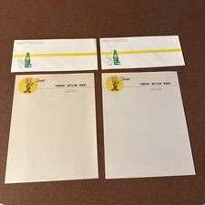 Vintage SQUIRT Letterhead and Envelopes Pomeroy Bottling Works Manistee MI