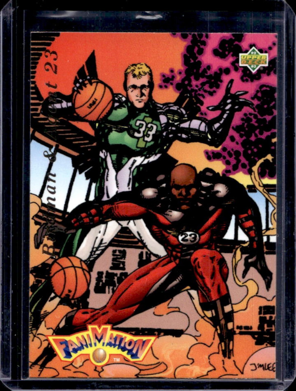 1992-93 Upper Deck Larry Bird Michael Jordan Fanimation #510