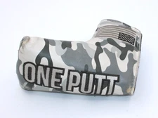 One Putt Camo Blade Putter Headcover Preowned Condition GOOD