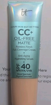 It Cosmetics Your Skin But Better CC+ SPF40 Oil-Free Matte Cream Fair Light NWOB