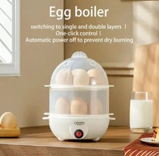 🥚 Double Layer Egg Cooker & Multi-Function Food Steamer 🥦