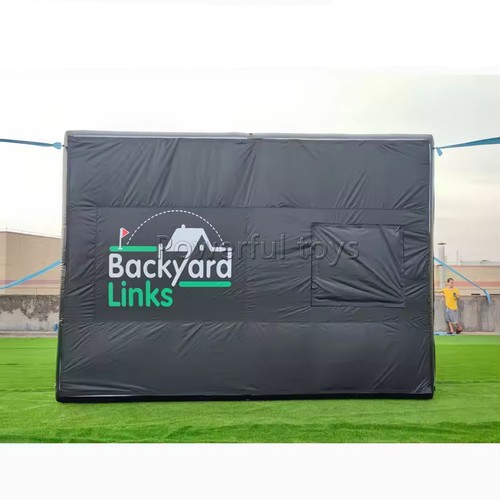 Inflatable Golf Practice Enclosure w/ Impact Screen Home Golf Simulator ...