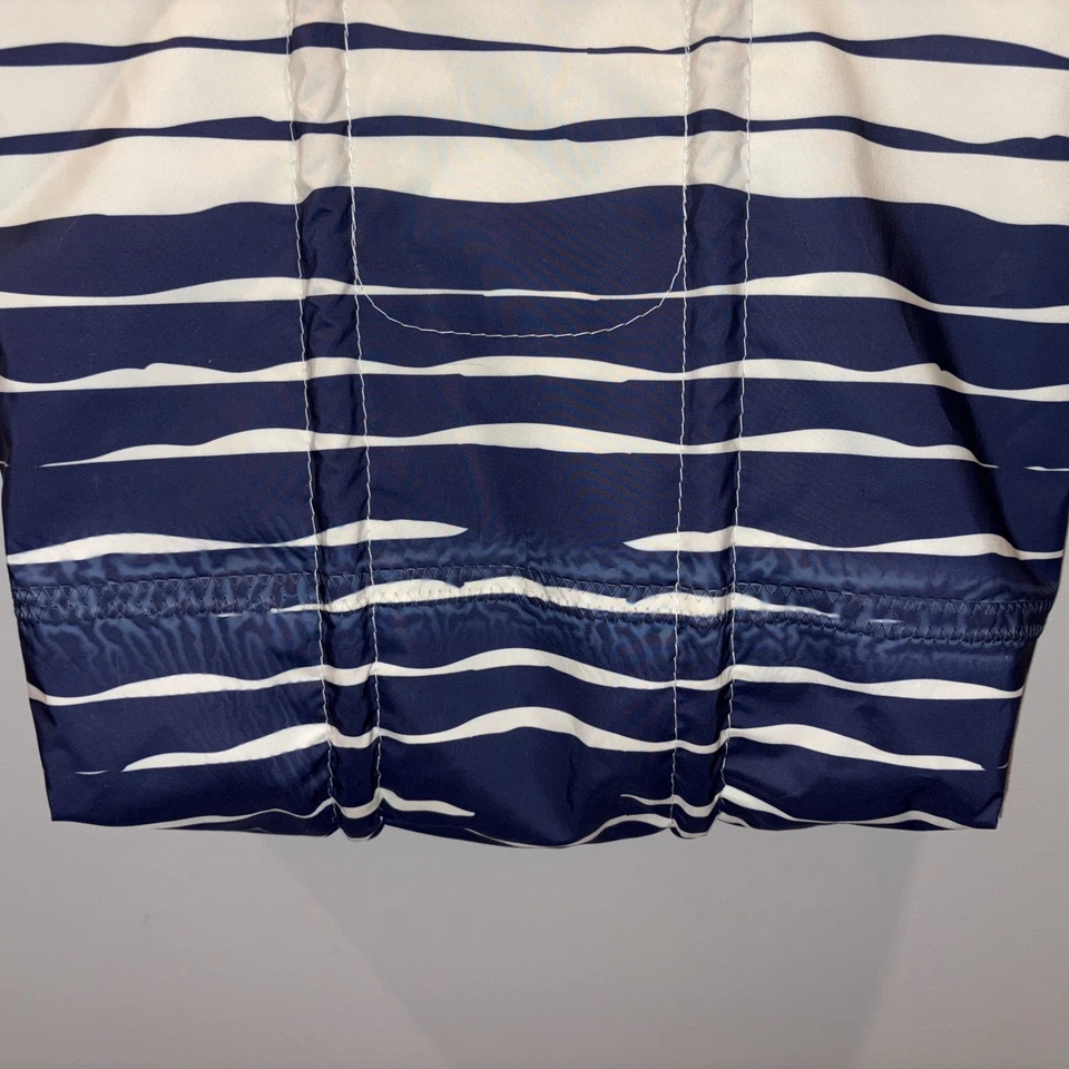 Sea Bags 中号 Calm Current 托特包 蓝色和白色 大麻手柄和手机口袋 — 第 3/4 张图片