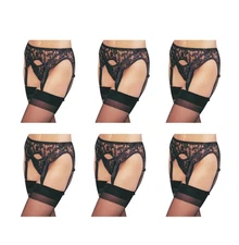 6x Jennis Women Lady Lace Belt Garter Stretch Sexy G-string Stocking Suspender