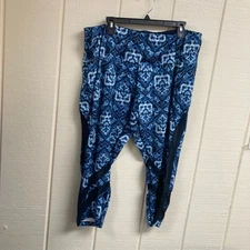 Ruby Ribbon Leggings Capris Women's 3XL