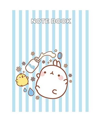 Notebook Molang blue milk Composition Notebook- 110 Pages- Large 8,5 x11 Paperba