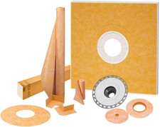 Kerdi Shower Kit with Shower Tray, Curb, Wate...