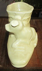 VINTAGE SHAWNEE USA POTTERY PLANTER DOG AND HIGH BUTTON SHOE YELLOW POT — photo 2