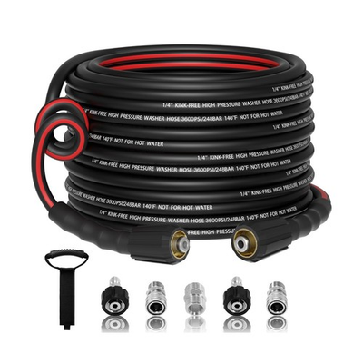 #ad Flexible 1 4quot; Pressure Washer Hose 50FT3600PSI Kink Resistant Power Washer R... $37.71