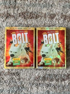 (2) Bolt 2008 Deluxe Edition + Digital Copy 2-Disc DVD's w/Slipcovers-Brand New