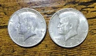 1964 Silver Kennedy US Half Dollar - 90% Silver - Lot of 2 × 50C Coins