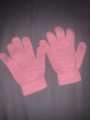 Pink Mittens With Sparkles For Girls One Size