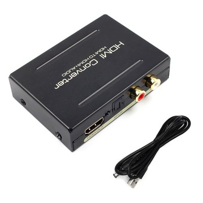 1080P HDMI Converter HDMI to SPDIF Optical 4K RCA L/R Analog Audio Extractor a