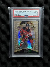 2019 Upper Deck Allure Pewter SP Jack Hughes #100 PSA 10 Rookie RC