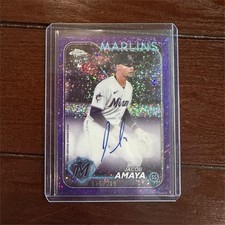 2024 Topps Chrome Jacob Amaya Rookie Autograph Purple Speckle /299 #RA-JAM